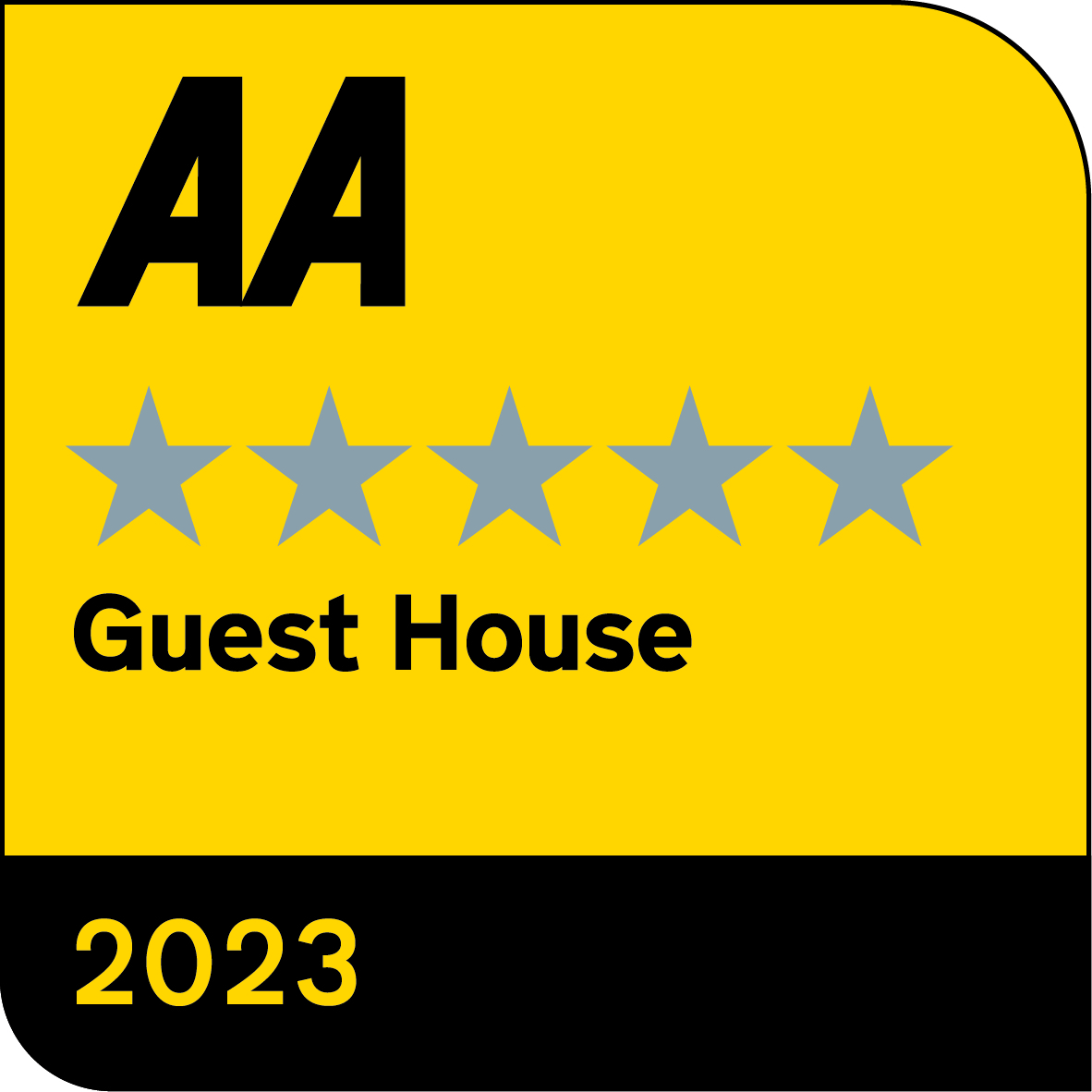 AA 5 Star Guest House Silver Award